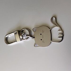 Mischievous CAT  ZIPPER Pull purse charm   Charm bracelet Lobster claw
